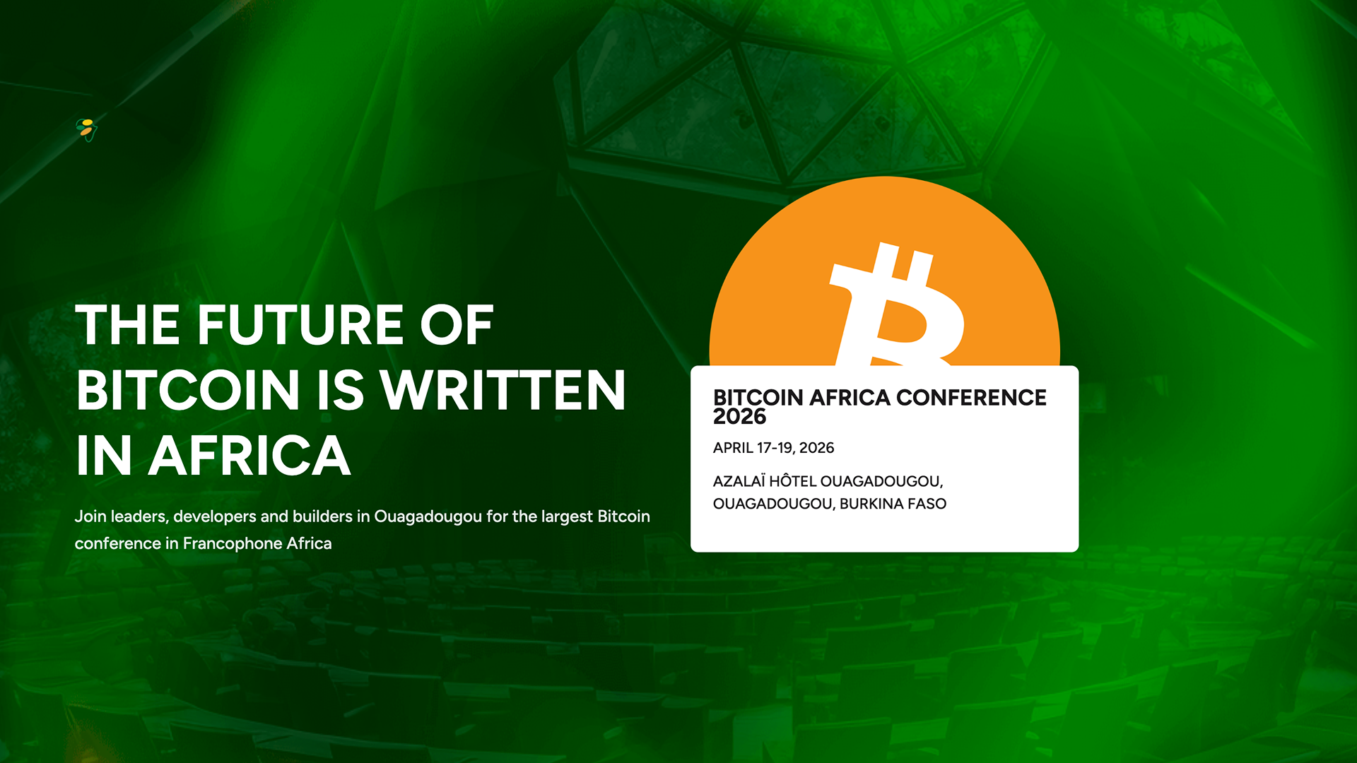 Bitcoin Africa Conference 2026 - 2% descuento con Bleap